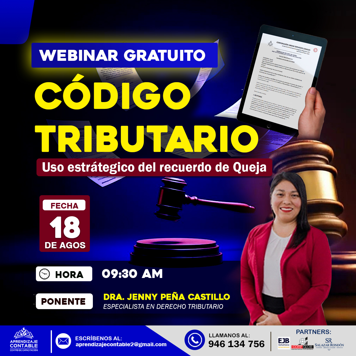 Webinar CÓDIGO TRIBUTARIO - Uso estrátegico del recuerdo de Queja